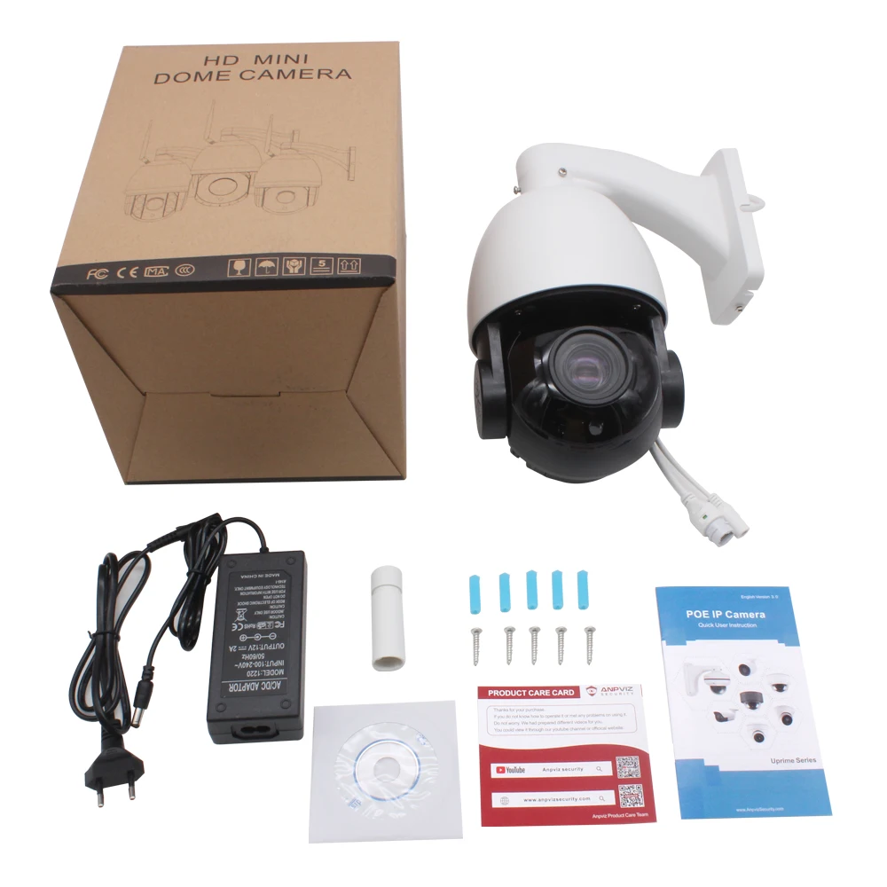 Unilook-cámara IP PTZ POE de alta velocidad para exteriores, videocámara de seguridad CCTV, H.265, 5MP, 30X ZOOM, IP66, impermeable, IR, 60M