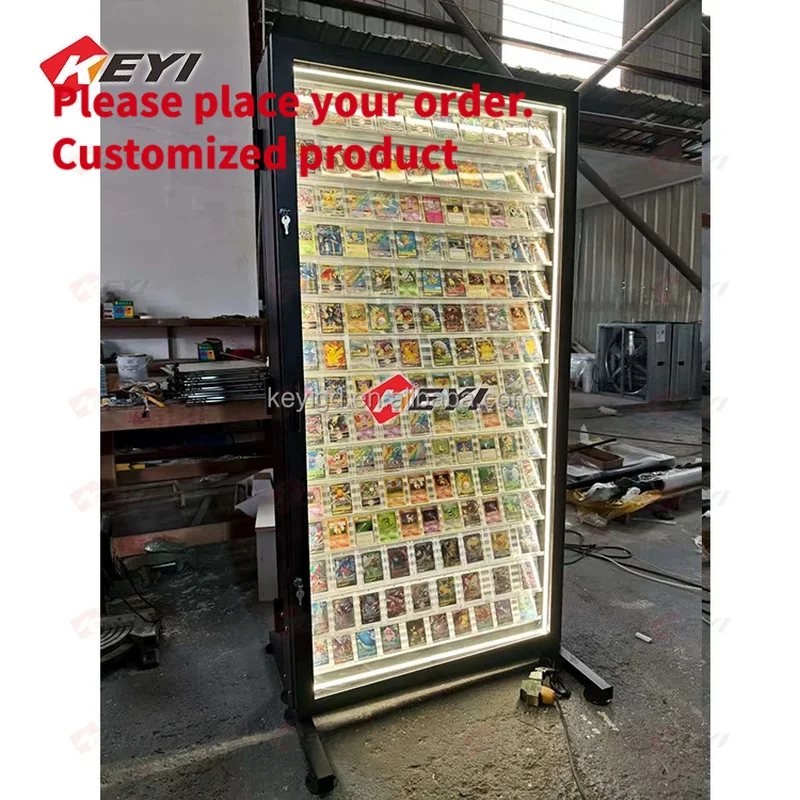 custom.Collectible Sports Card Display Acrylic Graded Lockable Card Display Stand Trading Card Display Showcase
