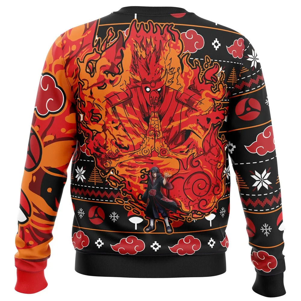 Naruto Akatsuki Itachi Uchiha Susanoo Anime Print Adult Kids Crew Neck Sweatshirt Soft Comfy Relaxed-Fit Plus Size Autumn Winter