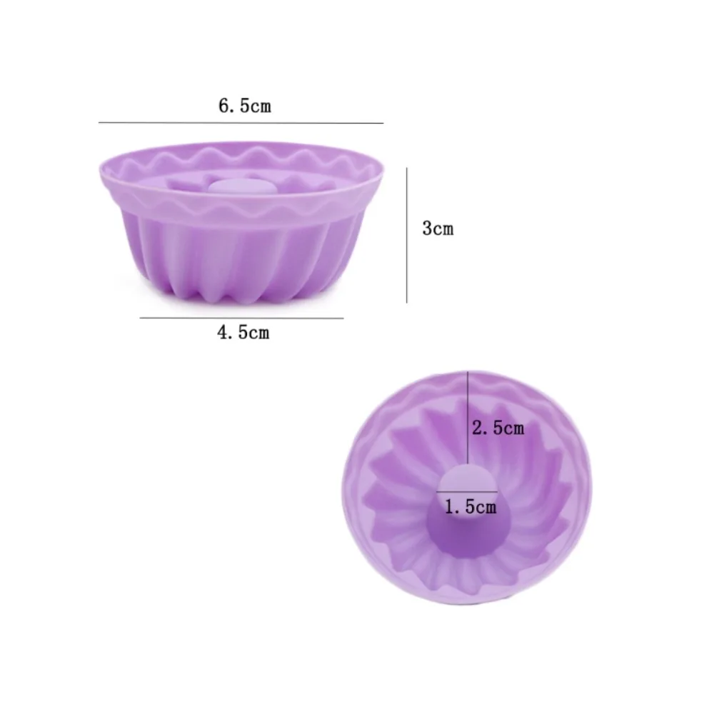 12PCS/Set Mini Cup Cake Pan Non Stick Silicone Cupcake Liners Pumpkin Shape Mold Donuts Cornbread Jellies Dessert Baking Tray