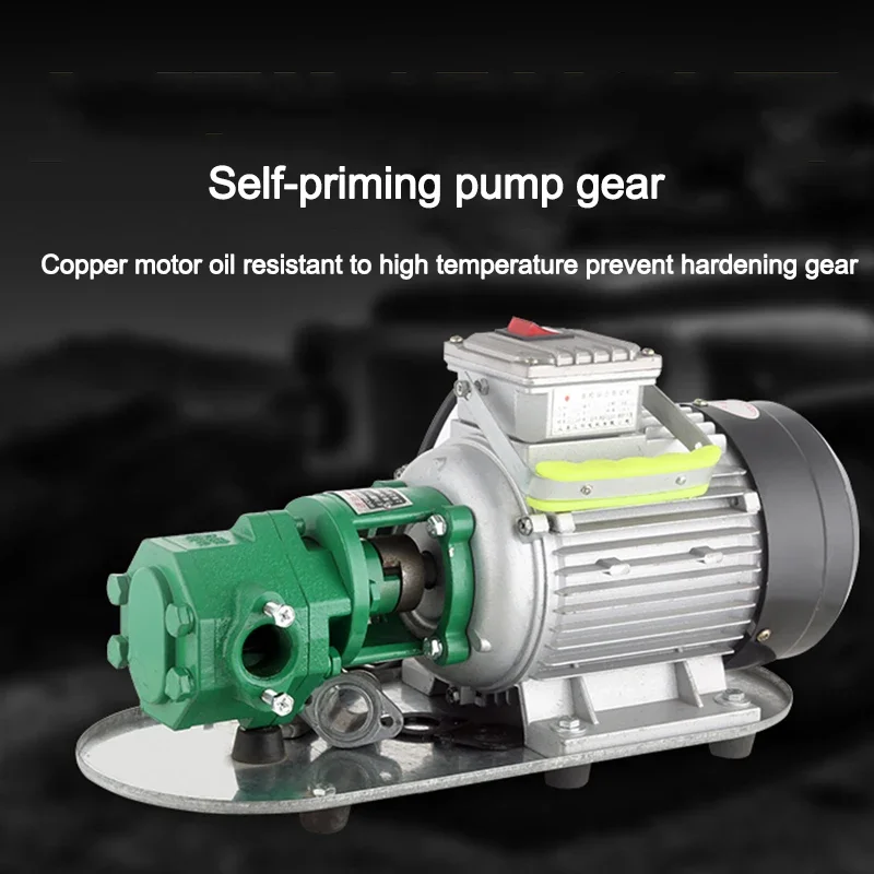 

WCB-75 Portable Self-Priming Gear Oil Pump High Temperature Electric Cast Iron Gear 0.75 KW Small High Viscosity Fuel Pump 220 V