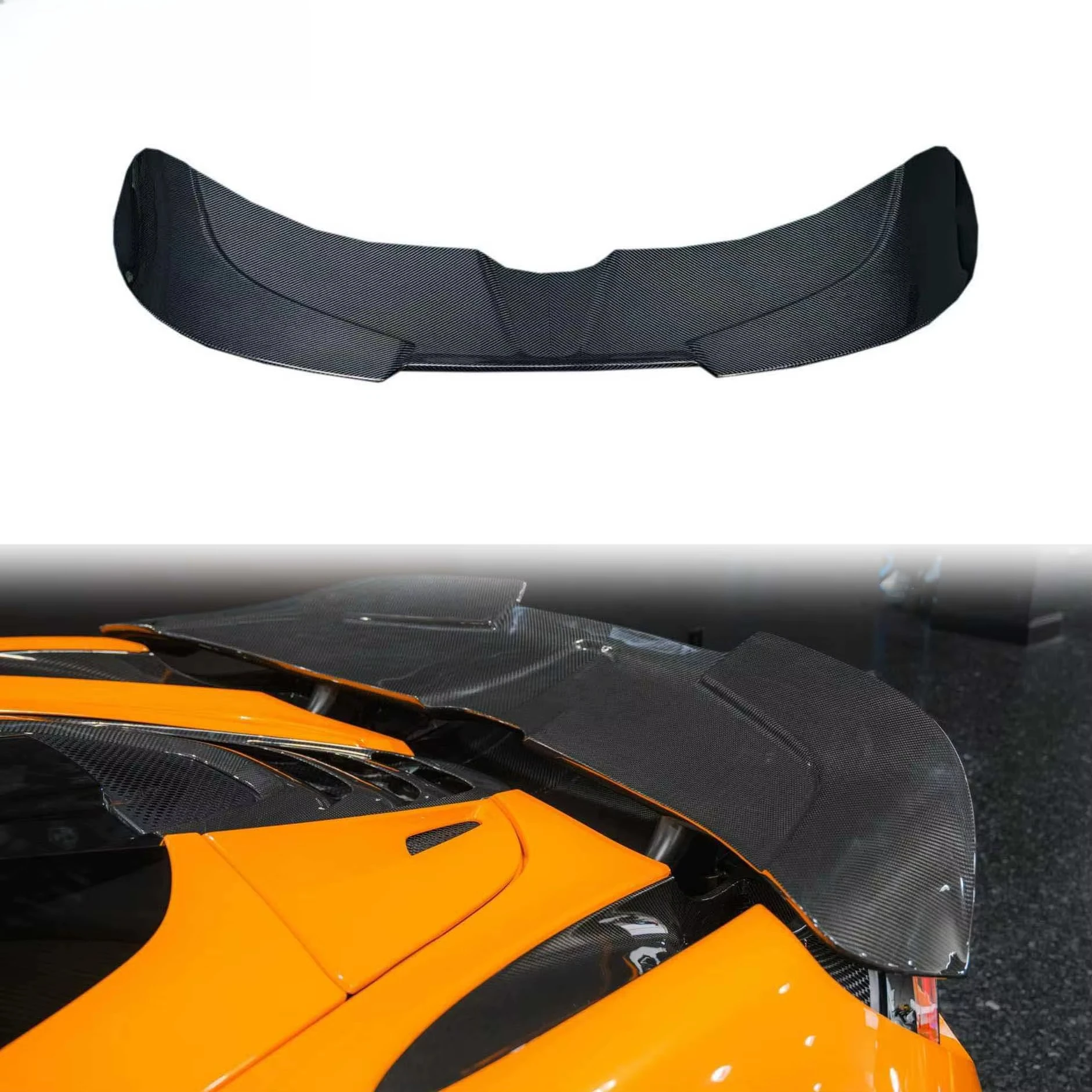 765LT Style Single Deck Dry Carbon Fiber Rear Spoiler 720S