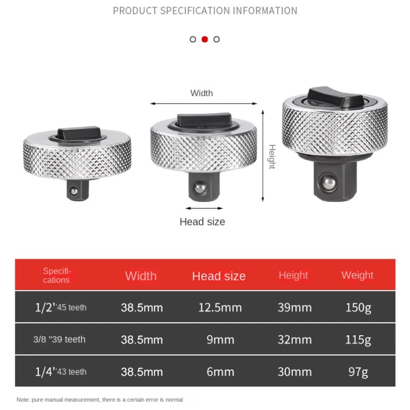 1 Pieces Mini Ratchet Socket Wrench Aluminum Alloy Palm Ratchet Socket Finger Reversible Ratchet Handle 1/4\