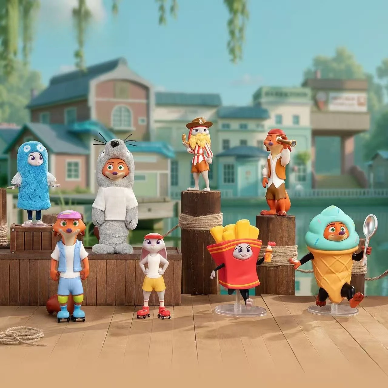 

Disney Zootopia Judy and Nick Best Маскировка Коллекционная фигурка Слепая коробка Модный рюкзак Подвески Коллекционные детские подарки