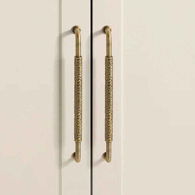 French Aesthetic Cabinet Door Handle Antique Single-Hole Knob Vintage Wardrobe Drawer Round Ball Pull Kitchen Furniture Hardware