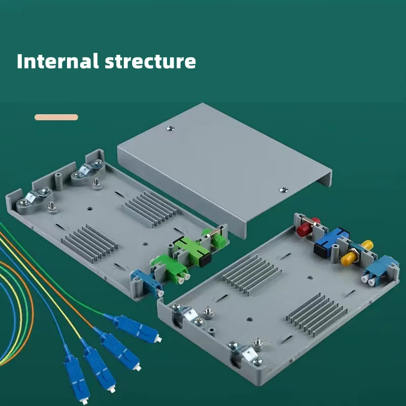 Optical cable terminal box 10pcs 4-port optical fiber terminal box fused fiber box junction box tail fiber box