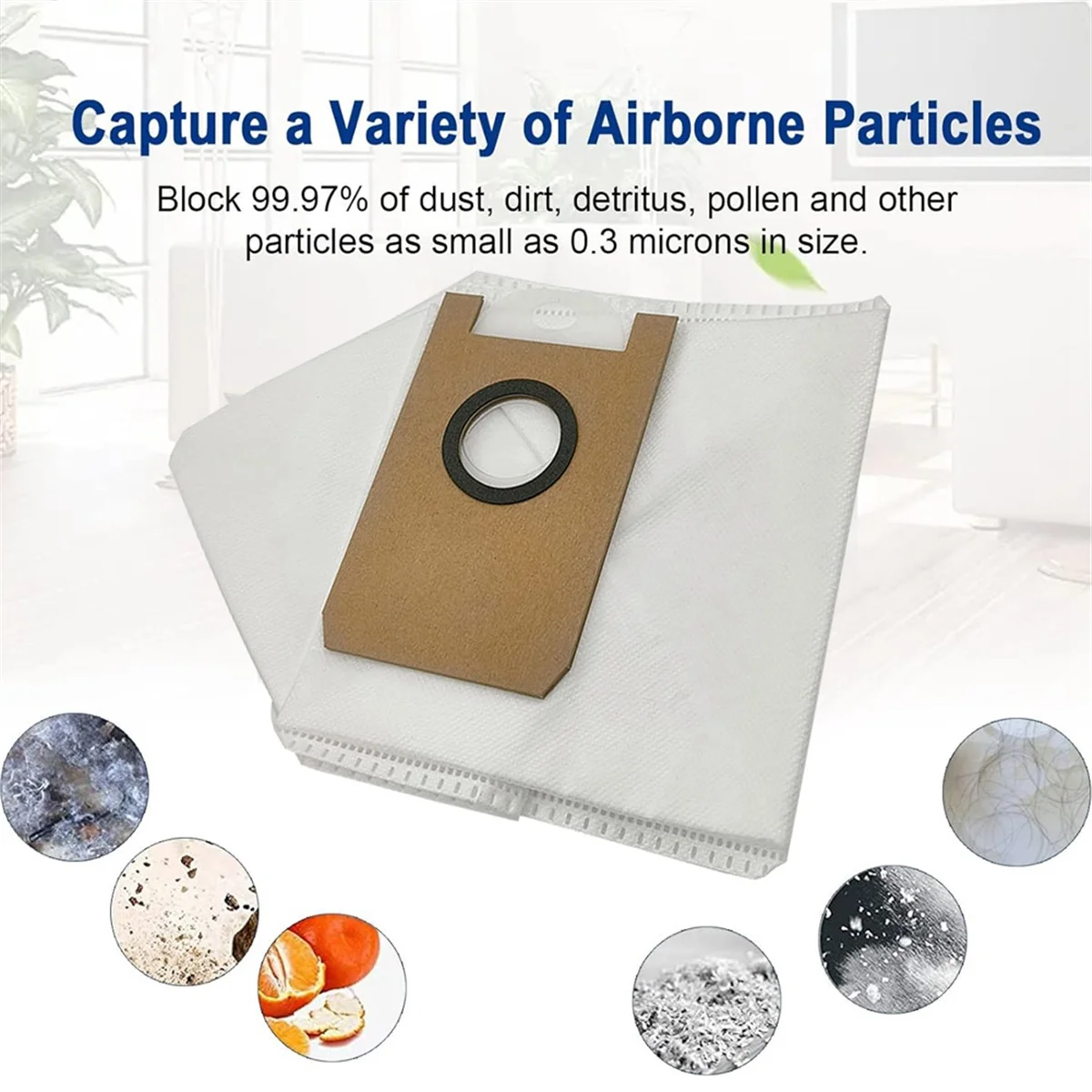 A58E-For Airrobo T20 الروبوتية مكنسة كهربائية كيس لجميع الغبار استبدال أجزاء كنس الملحقات أكياس الغبار القمامة 6 قطعة