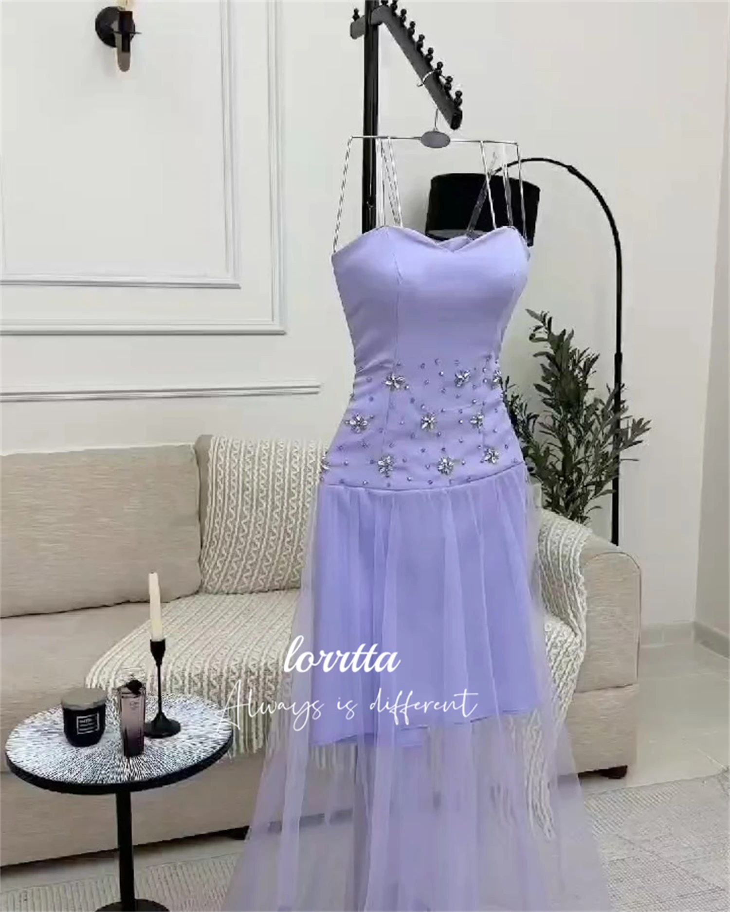 Lorrtta Party Dress Evening Glitter Decoration Sky Blue Prom Dresses 2024 Women Robe De Soiree Femmes فساتين سهرة Customized