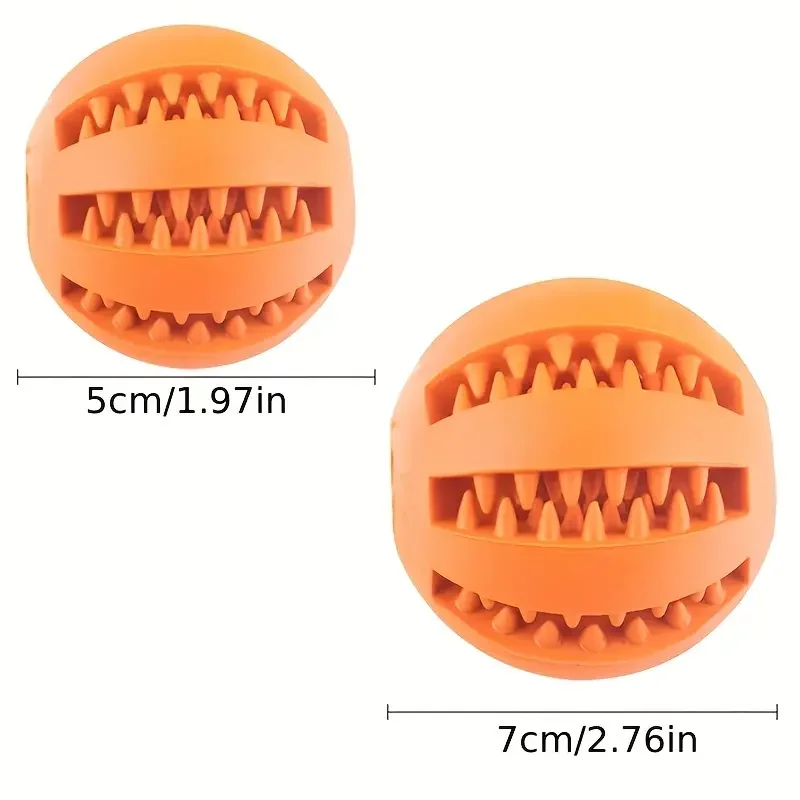 Jouets à mâcher en caoutchouc naturel pour chien, boule de nourriture qui fuit, livres de dents pour chiot, boule d'élasticité, jouet pour Charleroi Eve Boredom, 5cm, 7cm