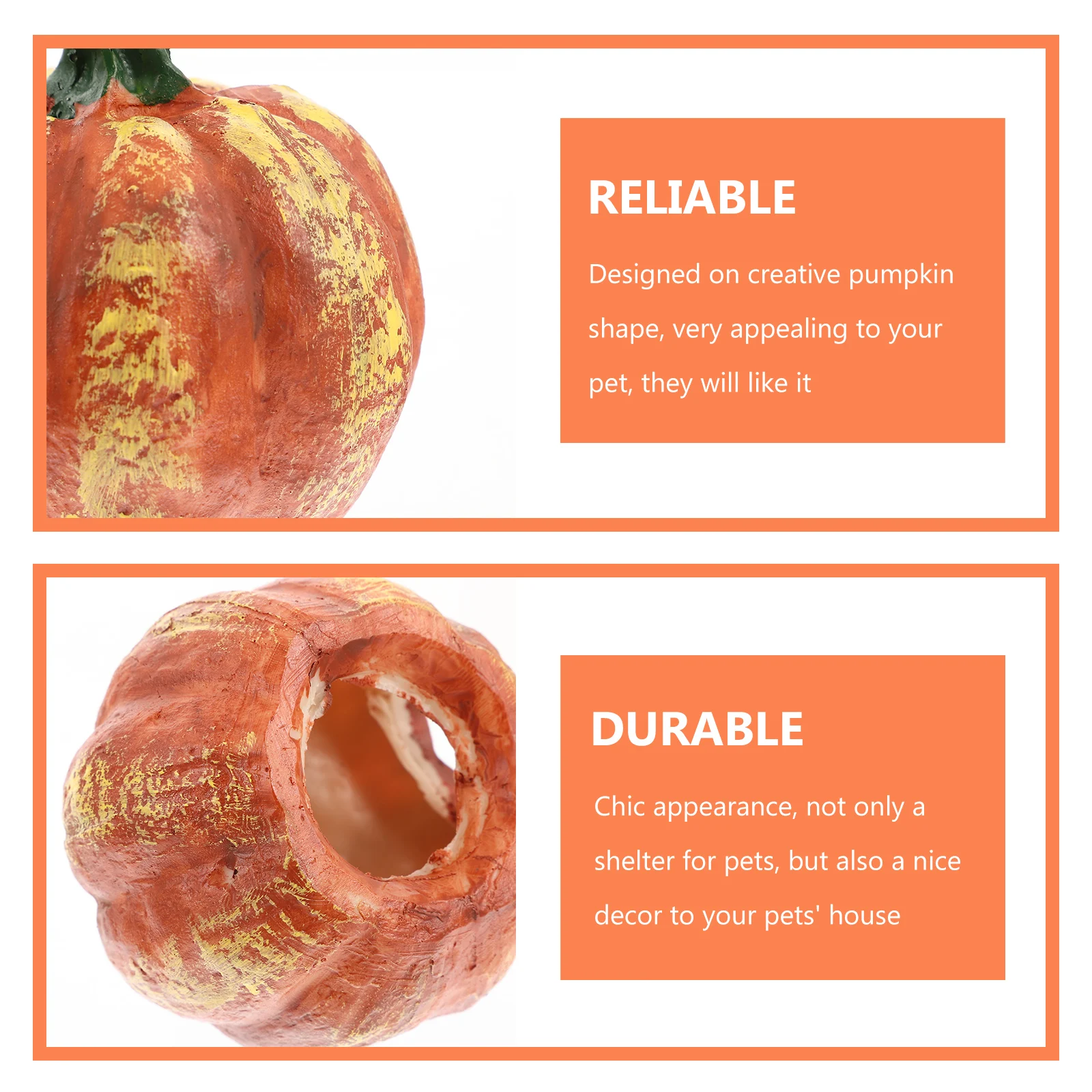 

Pumpkin Shaped Aquarium Cave Resin Fish Tank Decor Wear-Resistant Decorative Shrimp Cave Household Aquarium Accessory