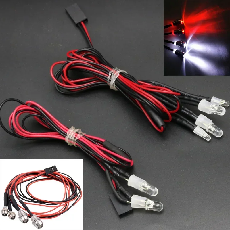 RC LED Light Kit Headlamps 2/4/6/8 Lights  RC LED Night Headlamps Headlights Taillight for RC Car Model Truck Crawler Drift Car