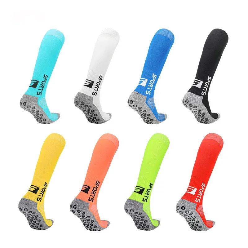 Good Non Slip Long-Tube Football Socks Adults Men Kids Anti Slip Soccer Cycling Running Antibacterial Deodorant Sports Grip Sock