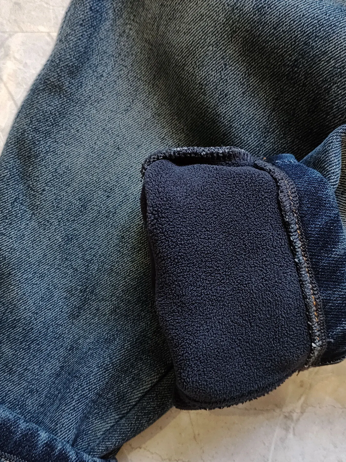 5158 Loose for strong winter warm 18M-6 years Kids Boys\' Jeans soft denim and fleece boys clothing