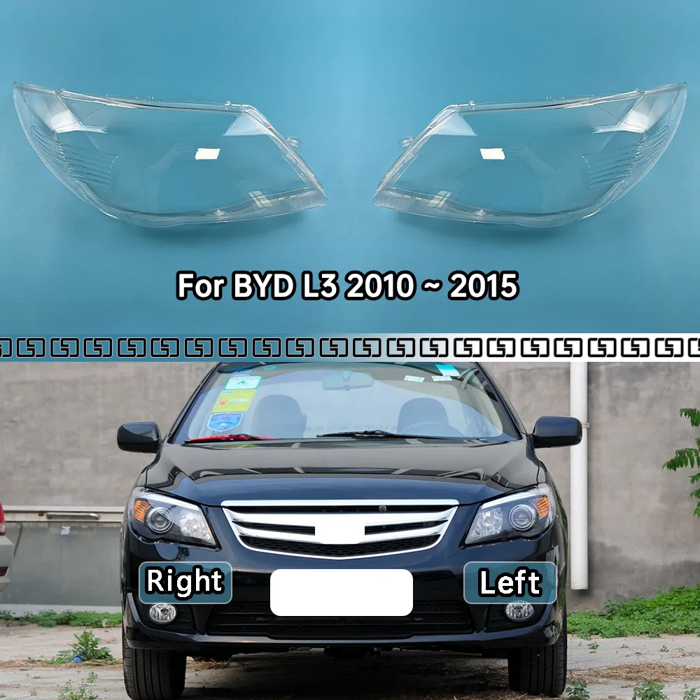 

For BYD L3 2010 2011 2012 2013 2014 2015 Headlamps Transparent Cover Headlight Shell Lampshade Lens Lamp Shade Plexiglass