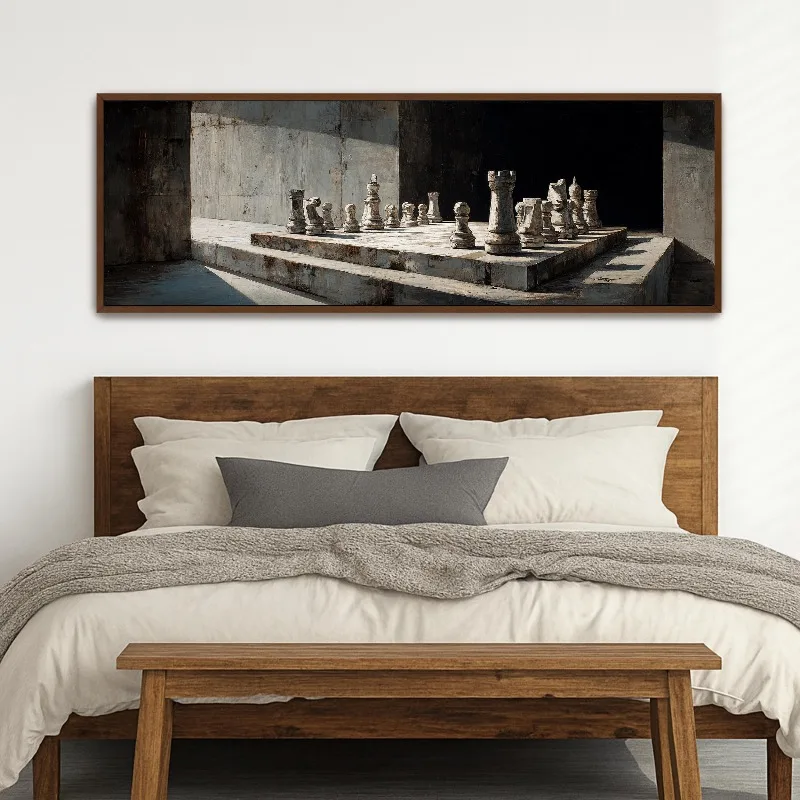 Abstract Modern Chess Posters and Prints Canvas Printing Black and White Interior Wall Art Pictures for Living Room Home Decor view 3