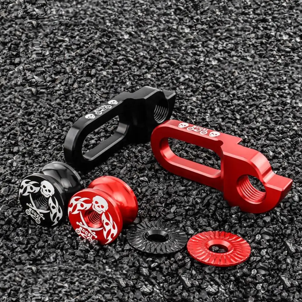 Anti Slip Gasket Design Bike Rear Derailleur Hanger Extender Non Rusting Adjustable Bicycle Frame Hanger Extension Black/Red