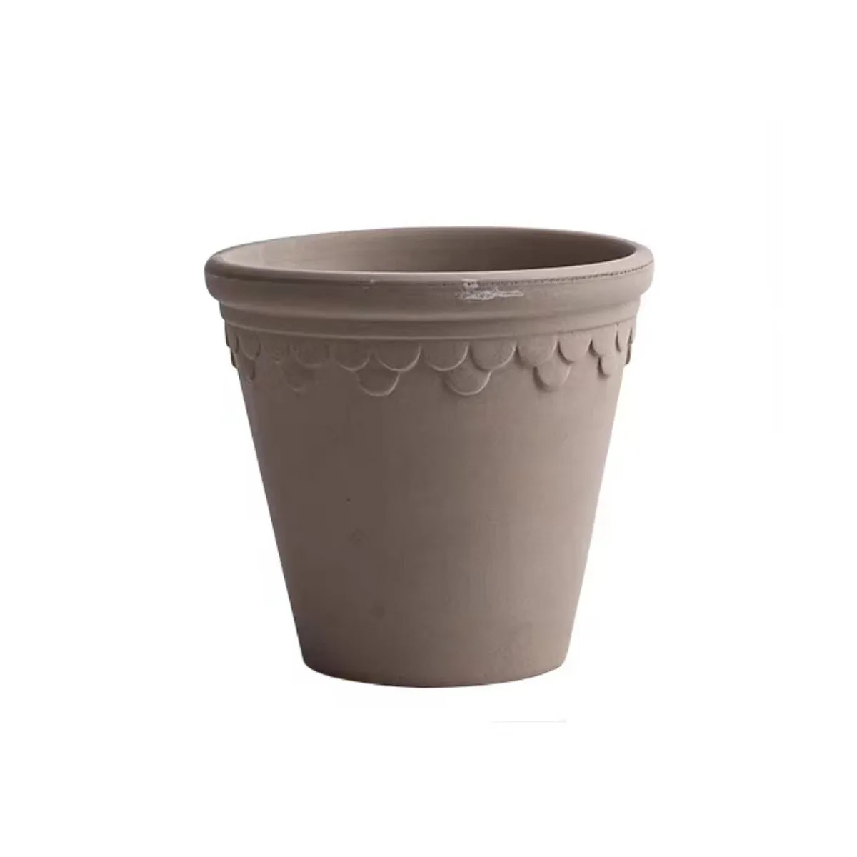 

Серый керамический цветочный горшок, оригинальный глиняный горшок, рельеф серой керамики, керамика вегетарианского производства, сочные и дышащие Фалаэ