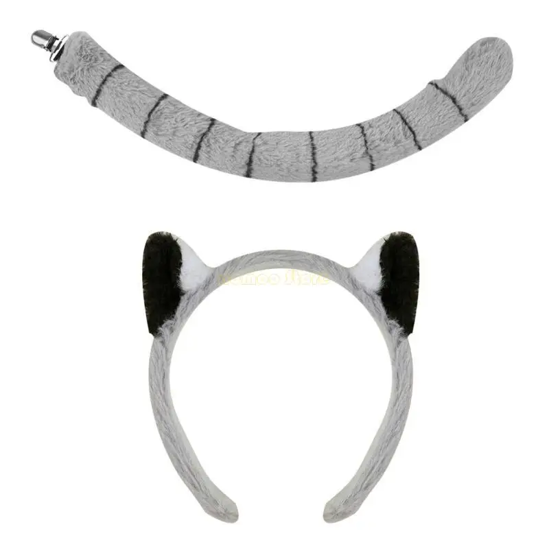 31BF Children Monkey Kostümzubehör für Boy Girl Halloween Cosplay -Party einschließlich Stirnband -Heckhandschuh Bowtie und Rock