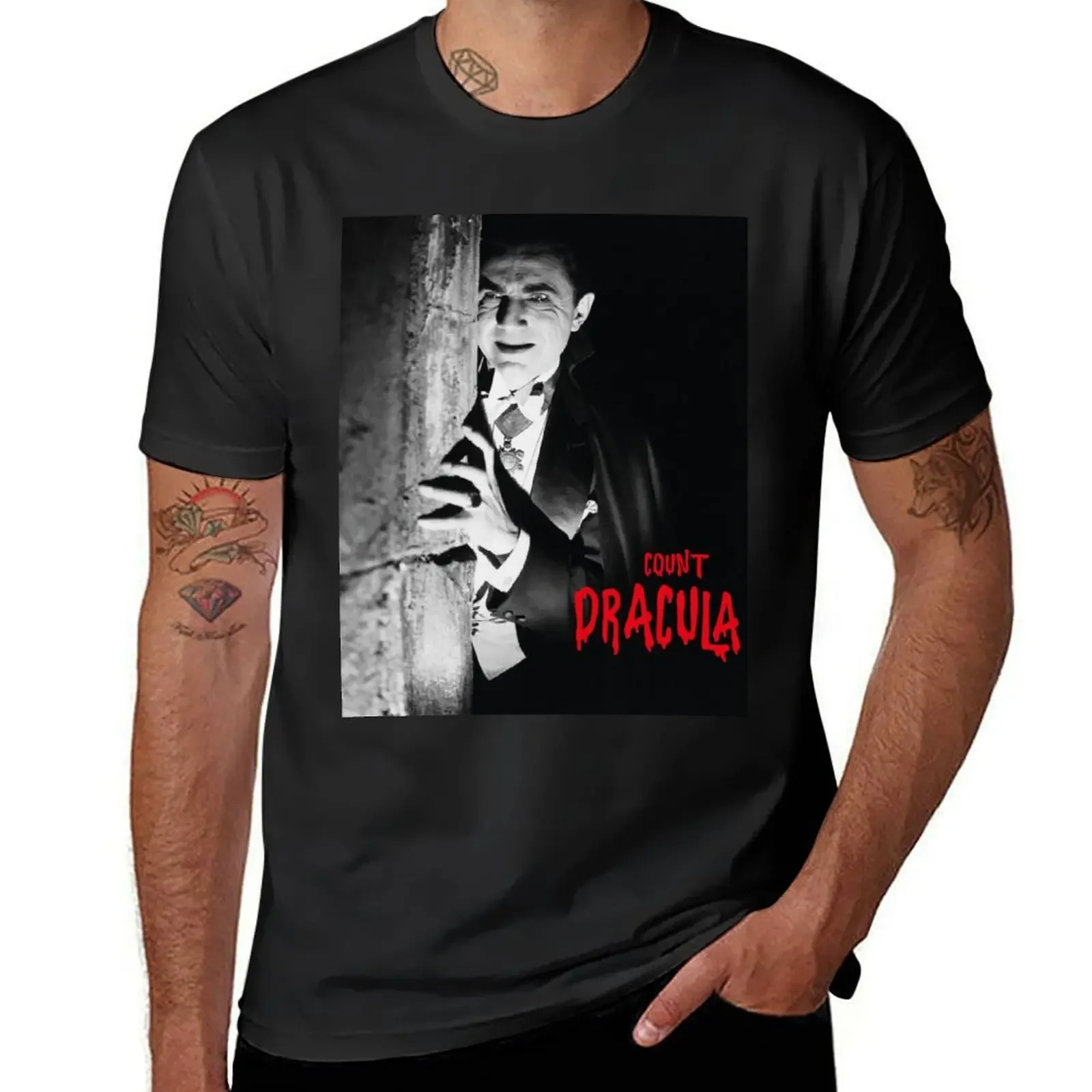 Count Dracula T-Shirt hippie clothes graphic shirts men workout shirt