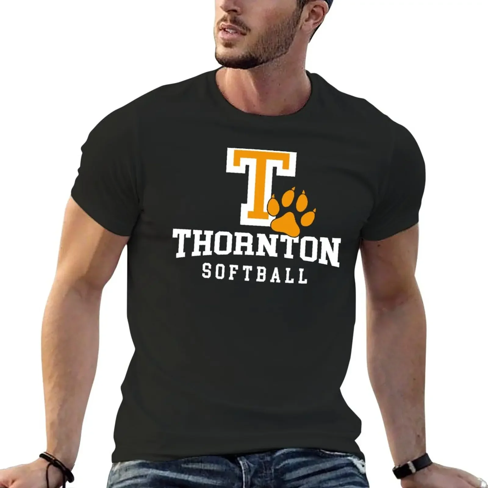 Thornton Tigers Softball T-Shirt boys animal print graphics men t shirts