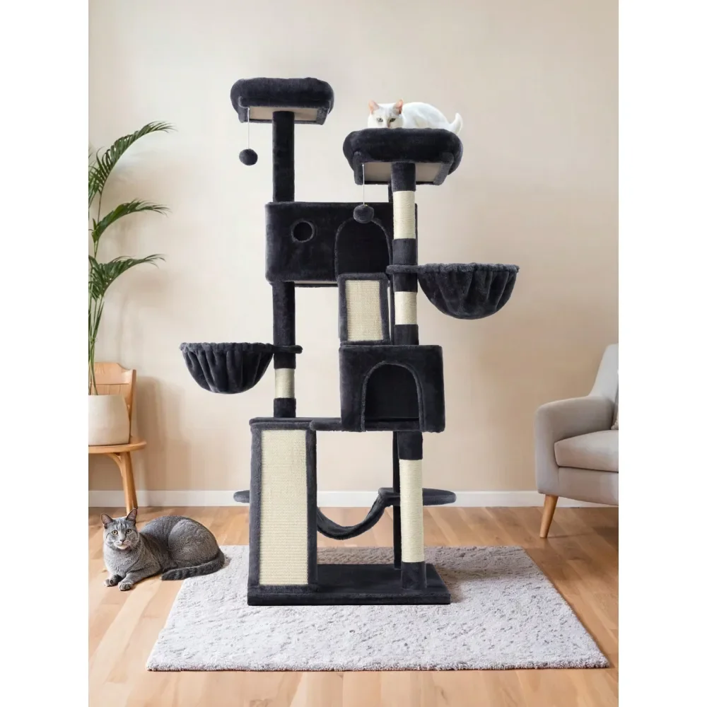 

Cat Tree Rascadores Para Gatos Cat Supplies 65 Inch MultiLevel Large Cat Tree Tower For Indoor Cats, Furniture Activity Center W