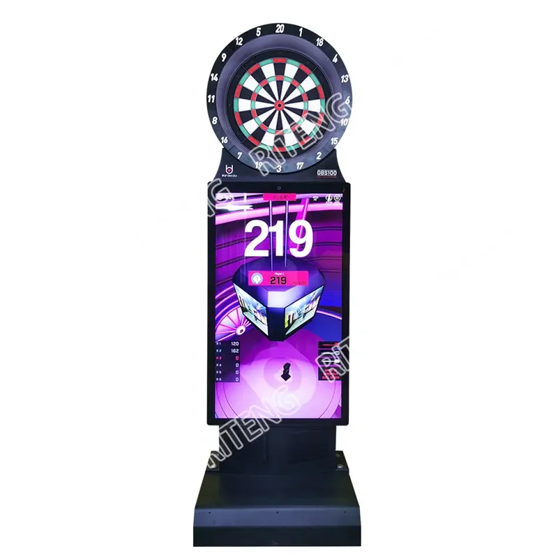 Indoor Coin Operated Electronic adult Play against Arcade LCD online Dart Board Flight Game soft tip darts Machine for bar