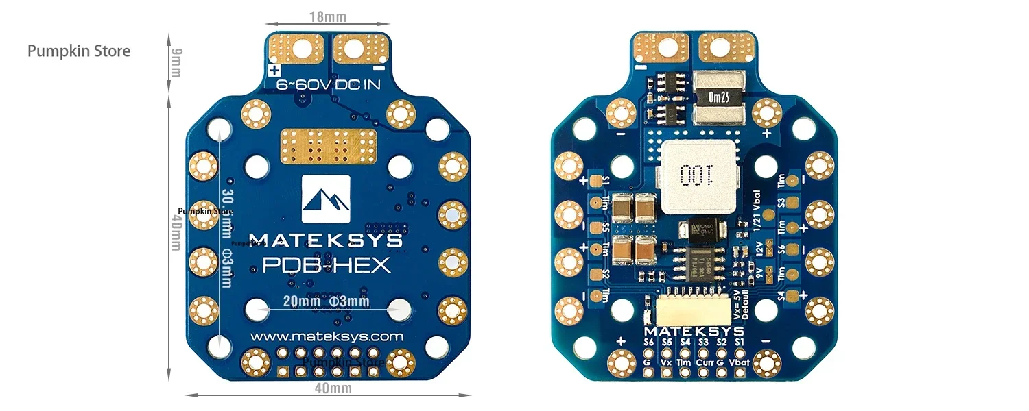 MATEK PDB-HEX 12S 5V&12V aircraft model around FPV crossing machine distribution board