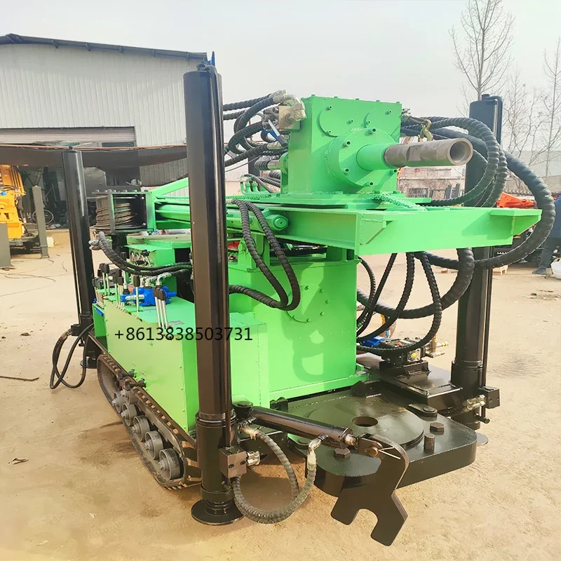Pneumatic Water Well Drilling Rig High Efficiency Pneumatic Water Well Drill Machine DTH Crawler Water Well Drilling Rig Chile
