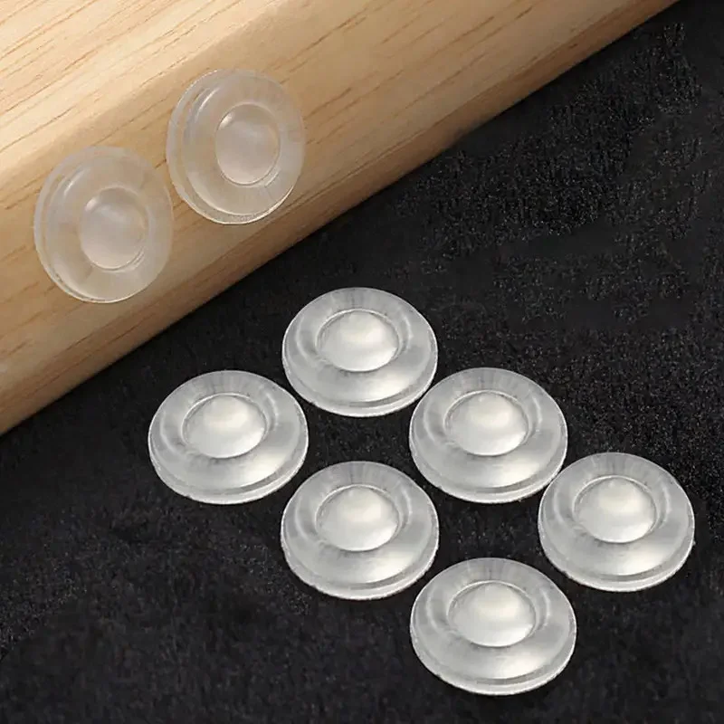 

4- Pcs Transparent Self-Adhesive Door Stoppers, Rubber Buffers, Cabinet Bumper Strips, Silicone Protective Pads, Safety Guard