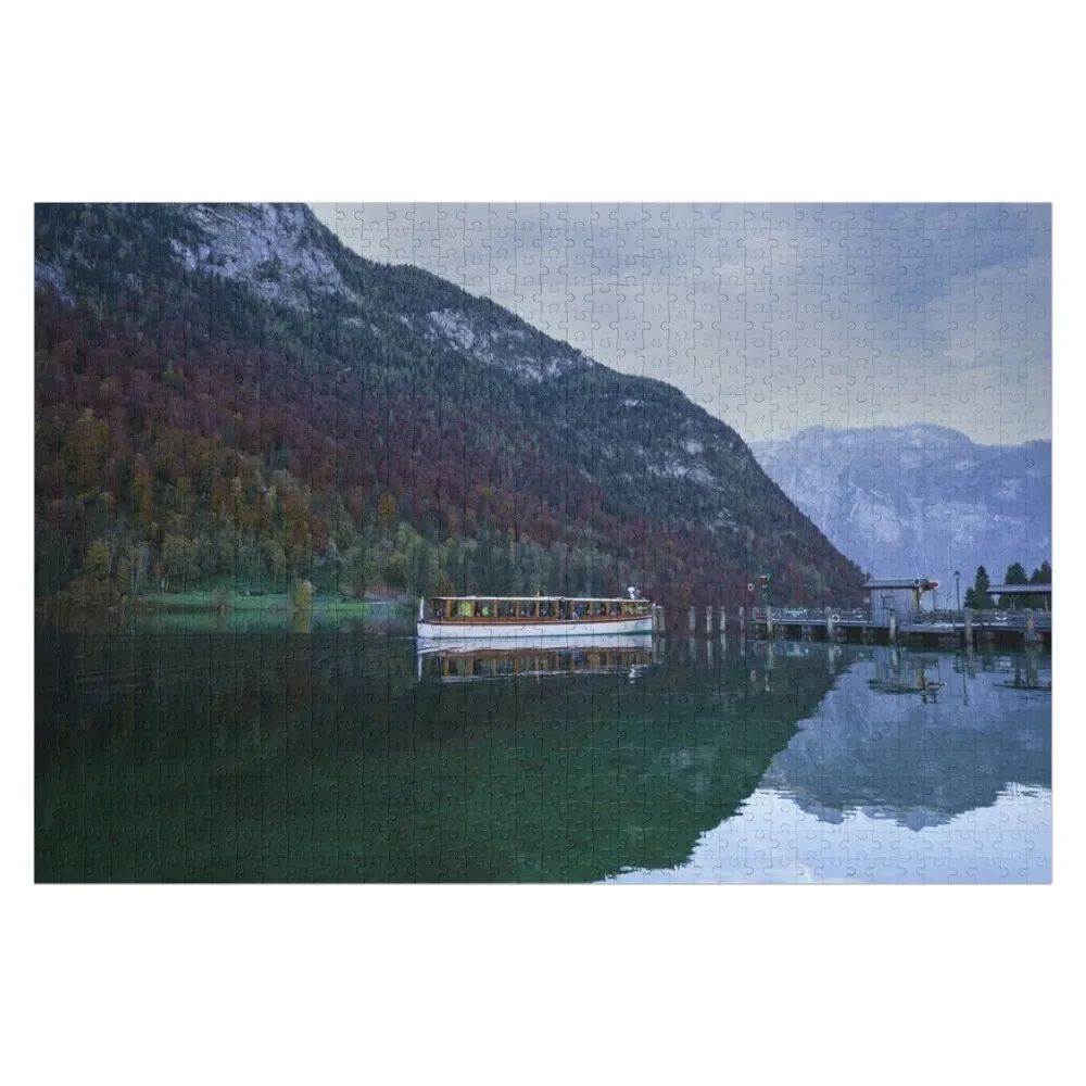 Passenger boat on the Koenigssee Jigsaw Puzzle Personalized Wooden Name Diorama Accessories Customized Gifts For Kids Puzzle