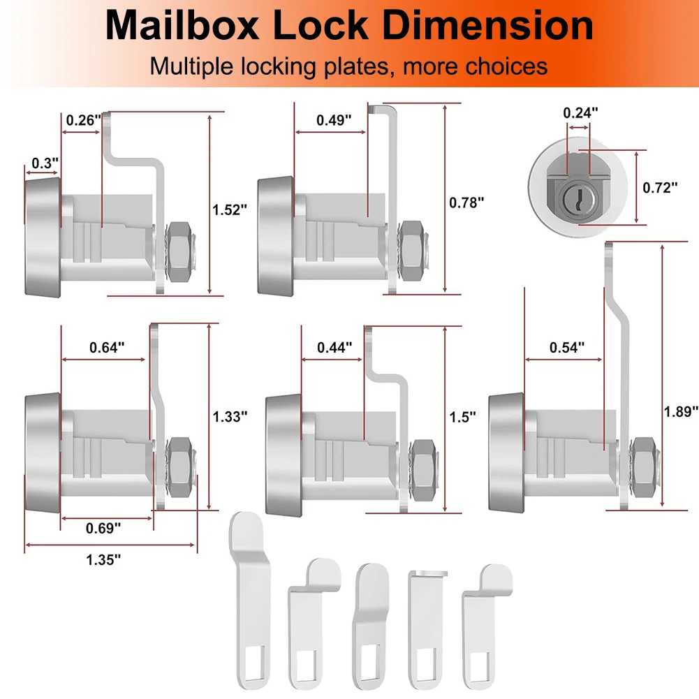

1/6 компл. комплект для замены замка почтового ящика для L-1172C замок для почтового ящика с ключом замок для гардероба обустройство дома аппаратные аксессуары