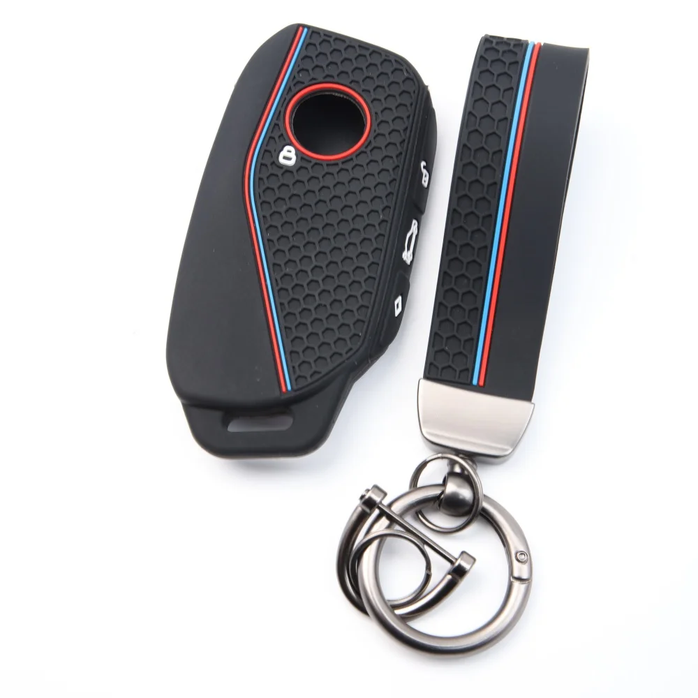 

Silicone Case For BMW IX IM I5 M60 X5 X7 X6 7 Series X7 I7 IX 740LI Alcantara Car Remote Key Case Cover Shell Accessories