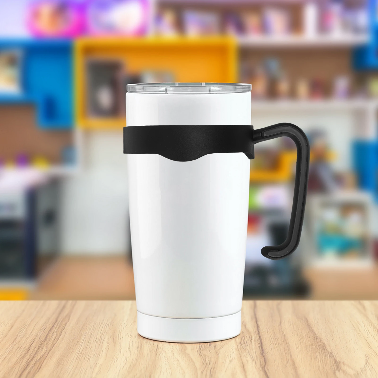 

1pcs Cup Handle for 20 OZ Mug Rigid Grip Travel Accessories Fits Vehicle Cup Holder Stainless Steel Tumbler Thermal Mug