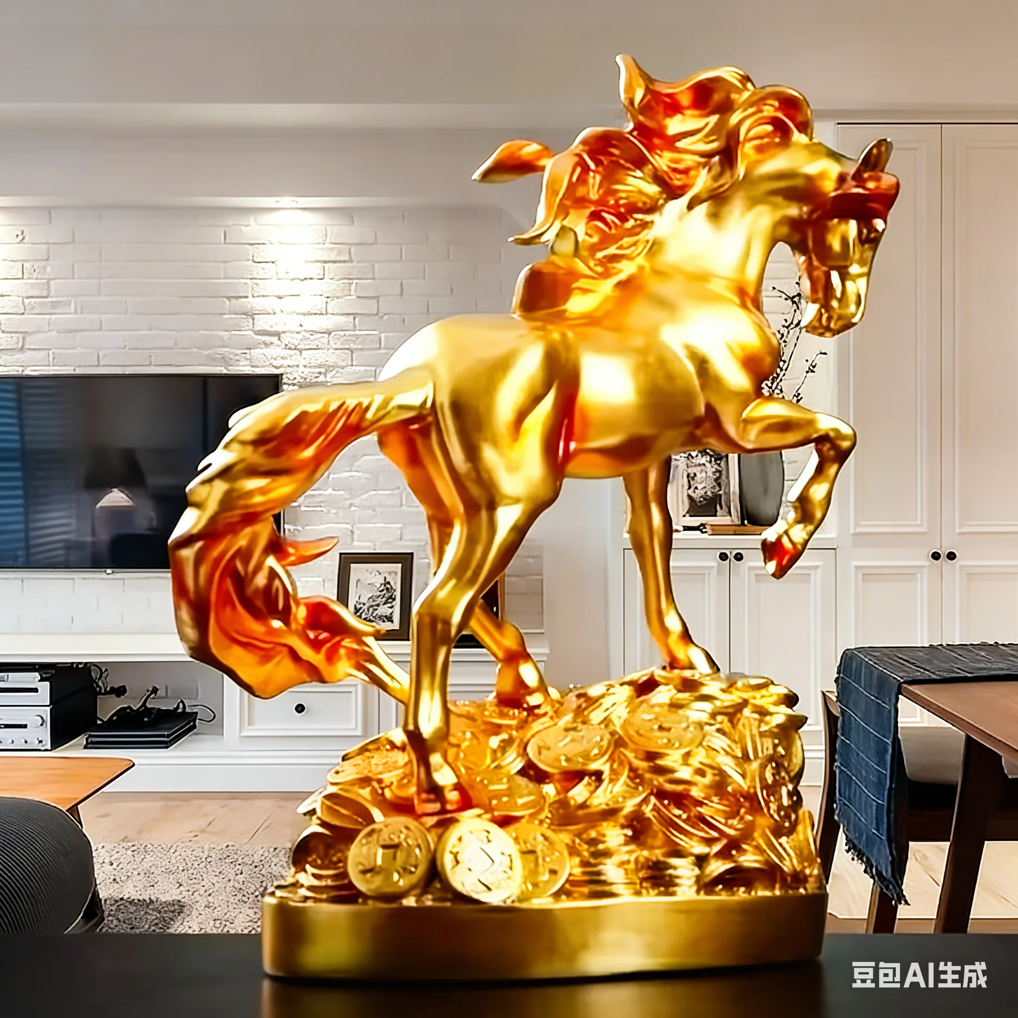Estatua de Caballo Decorativa, Escultura de Arte que Simboliza la Riqueza y la Profecía, para Decoración del Hogar, Sala de Estar, Bar, Cafetería