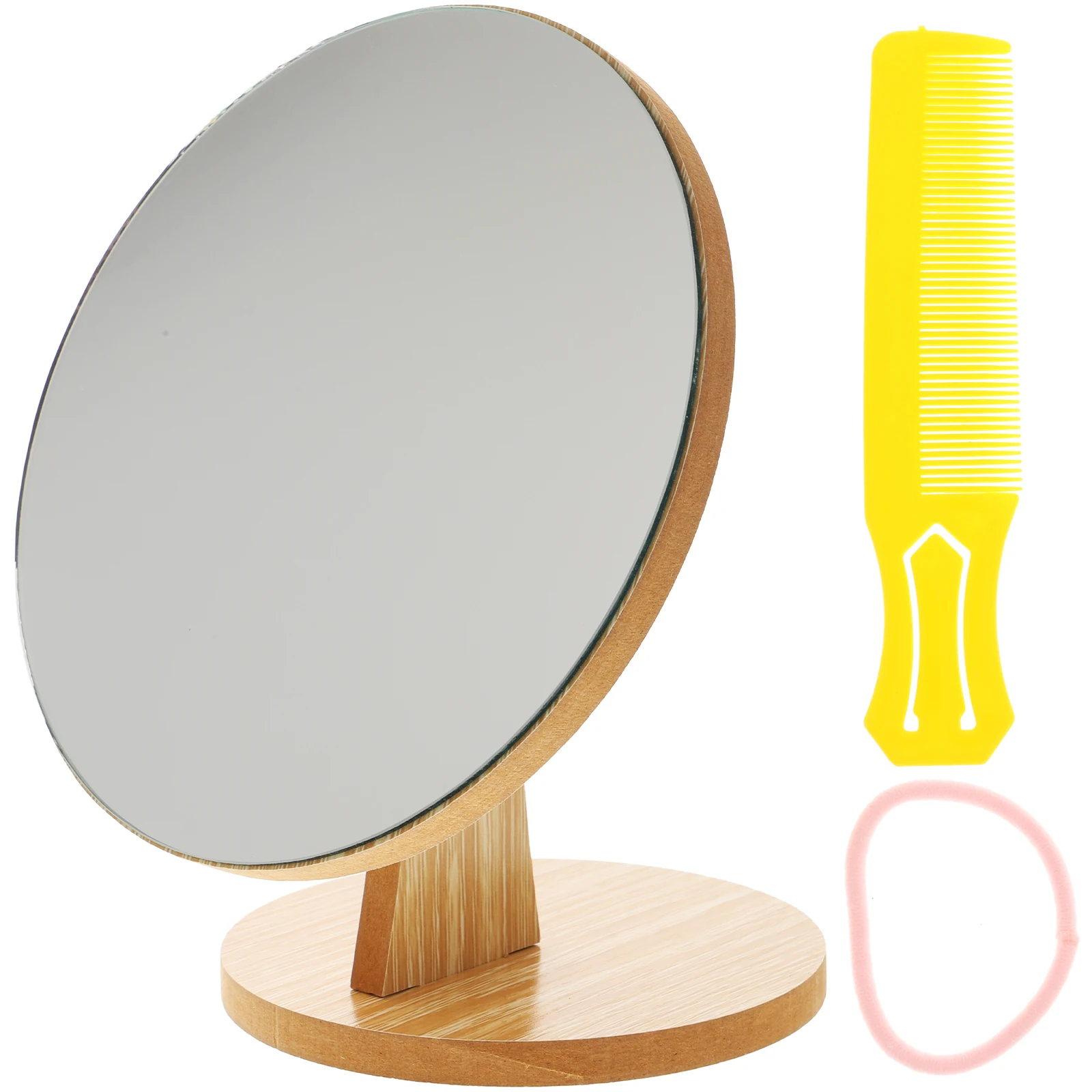 

Rotating Vanity Mirror Wooden High definition Dressing Table Bedroom Student Swivel Rotation Clear View True Color Makeup Hair