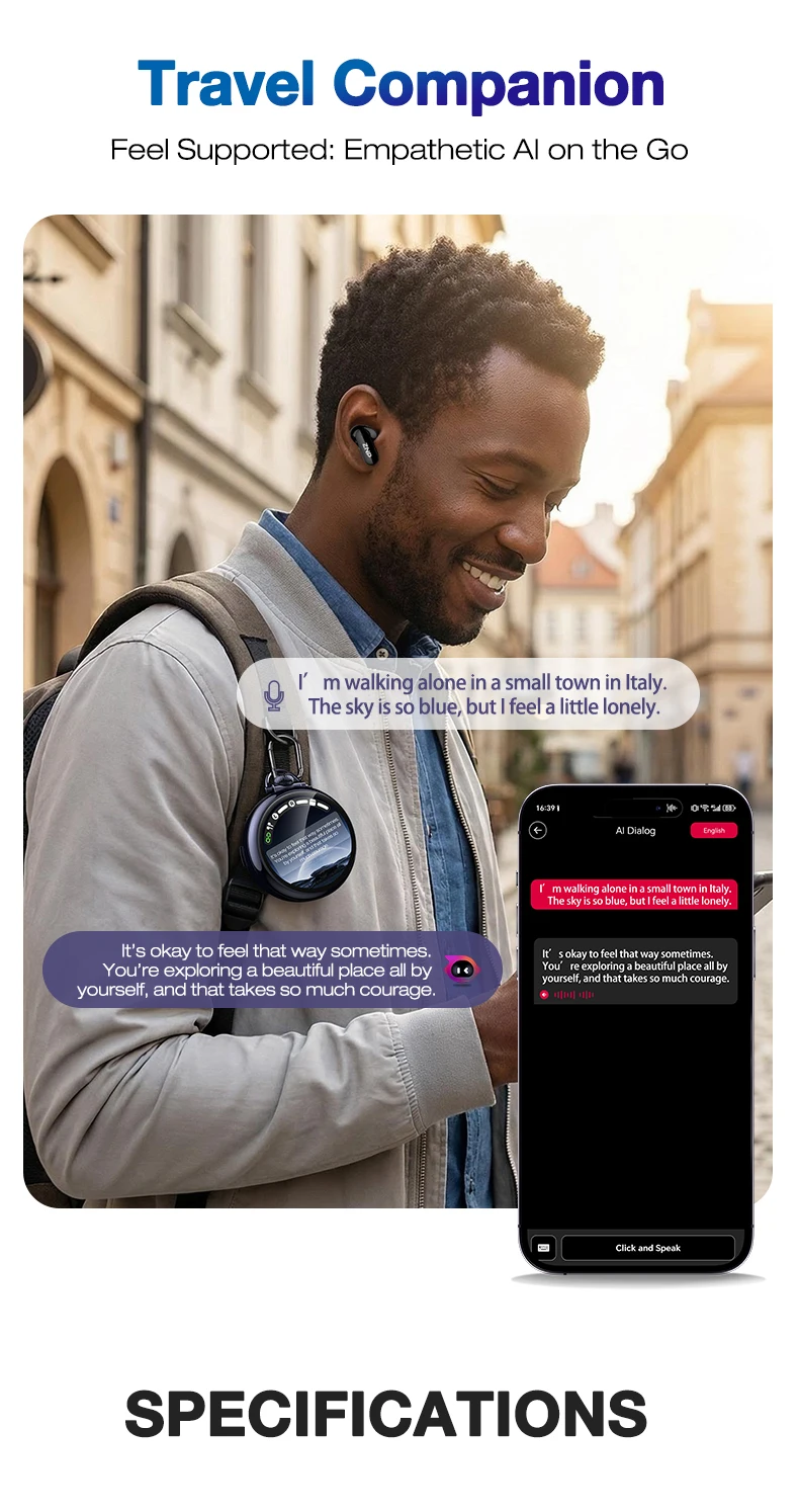 2026 Neueste ZNP Kabellose KI-Übersetzer-Ohrhörer Emotionale Begleitung Besprechungsassistent Reiseübersetzung Bluetooth-Ohrhörer N03 – Detail 14