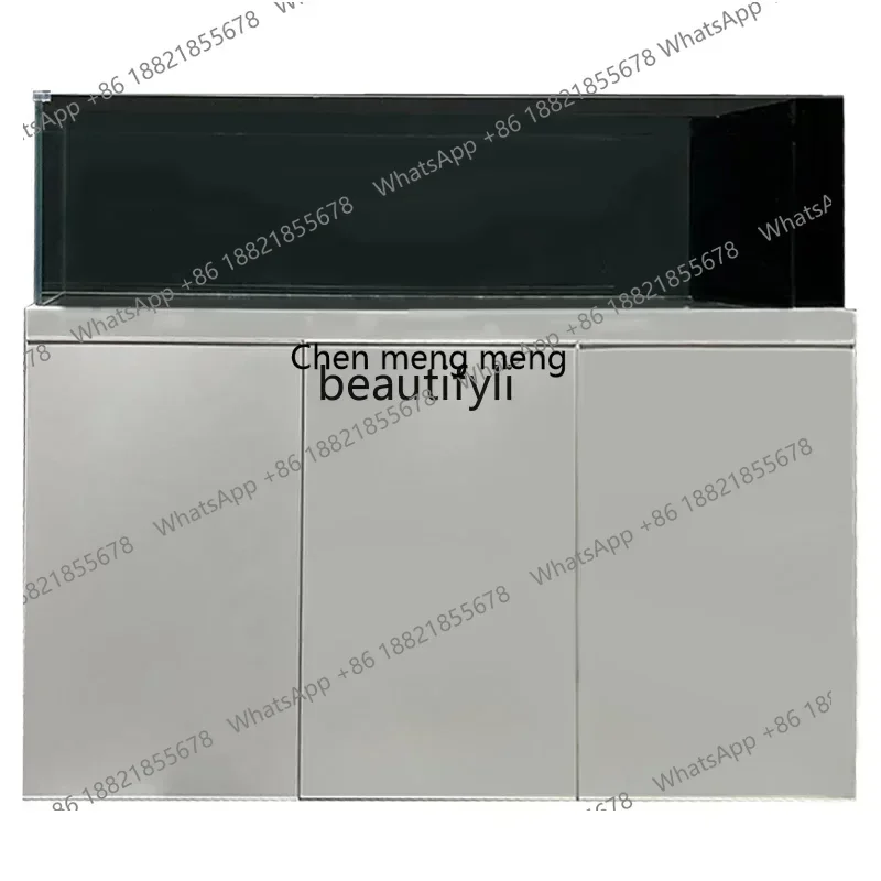 cn8617 ss new Complete set of fish tank light luxury style professional bottom filter large stream tank landscaping tank ultra-w