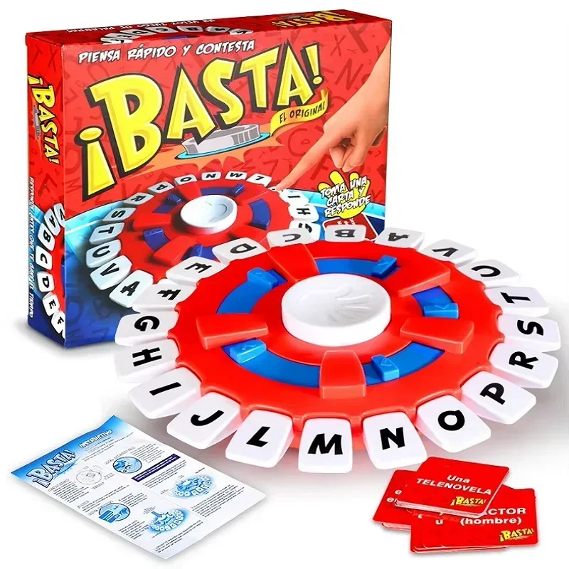 Basta 2.0 2025 Spanish Tapple Word Game - English Tapple Games Version Quick Thinking Letter Pressing Board Game Christmas Gifts