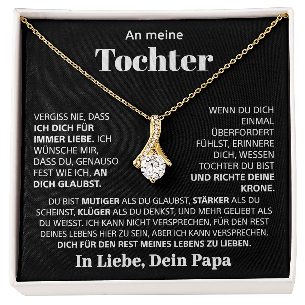 To My Daughter Girl Birthday Gift From Dad Father Daddy Women Fashion Love Drop Alluring Pendant Necklace 2025 New Dropshipping
