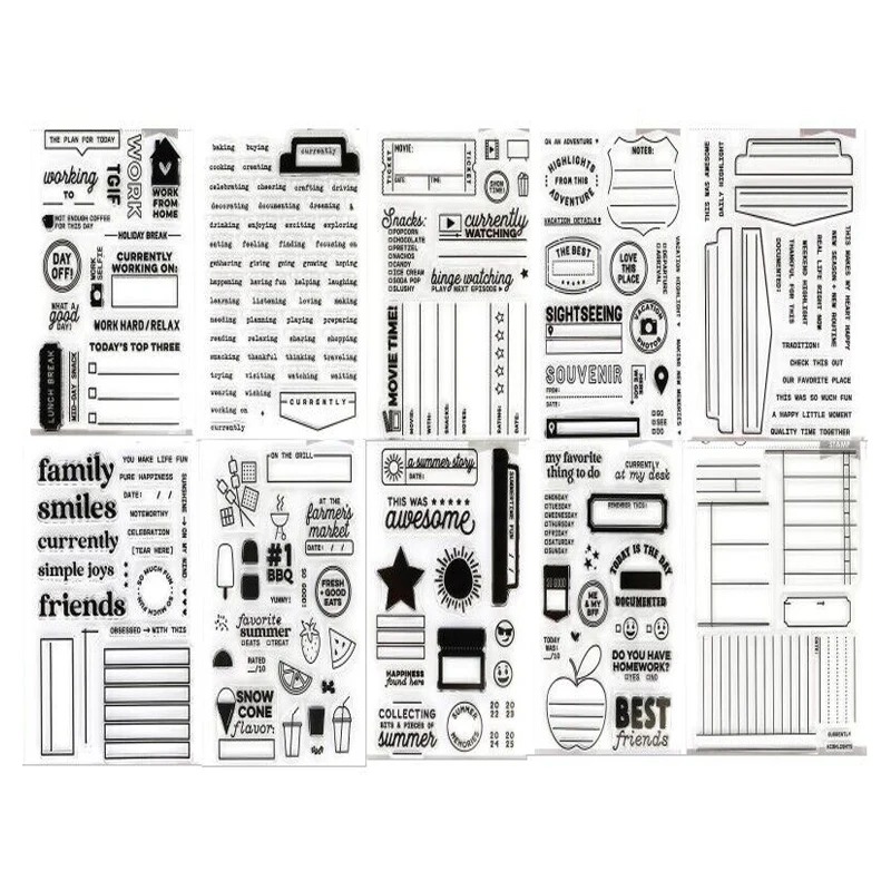 New English words Transparent Clear Stamps for DIY Scrapbooking/Card Making Fun Decoration Supplies A0278