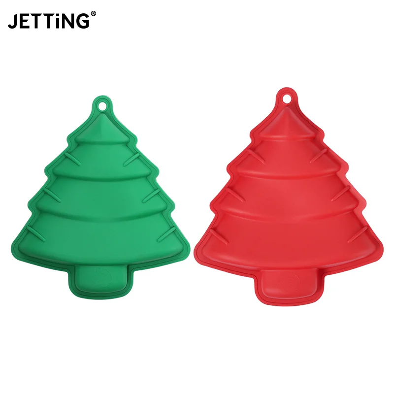 2pc Christmas Tree Design Silicone Cake Mold Baking Pan Chocolate Candy Molds Cookies Pastry Biscuits Mould DIY Cake Baking Mold