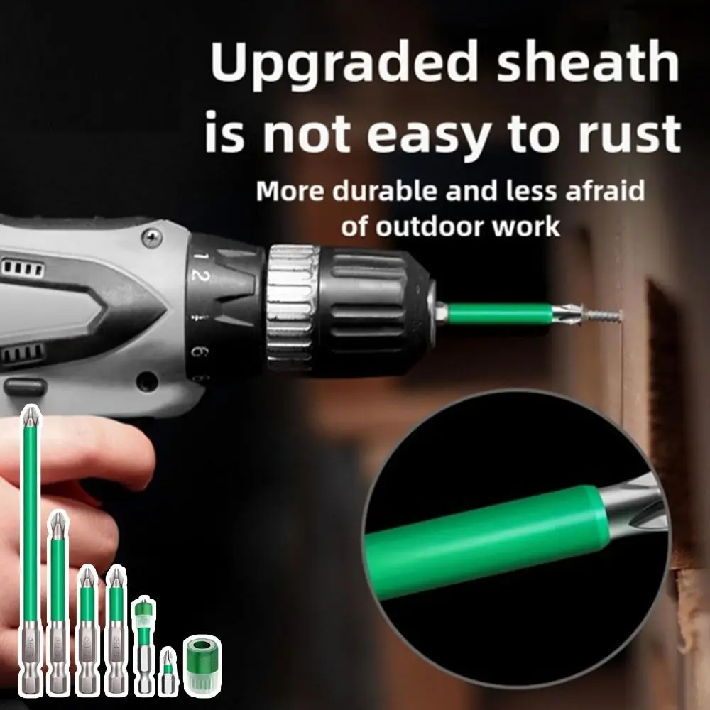 

6Pcs Durability Strong Magnetic Screwdriver Drill Bit Set PH2 Anti Slip 25-150mm Magnetic Batch Head Cross Screwdriver Bit