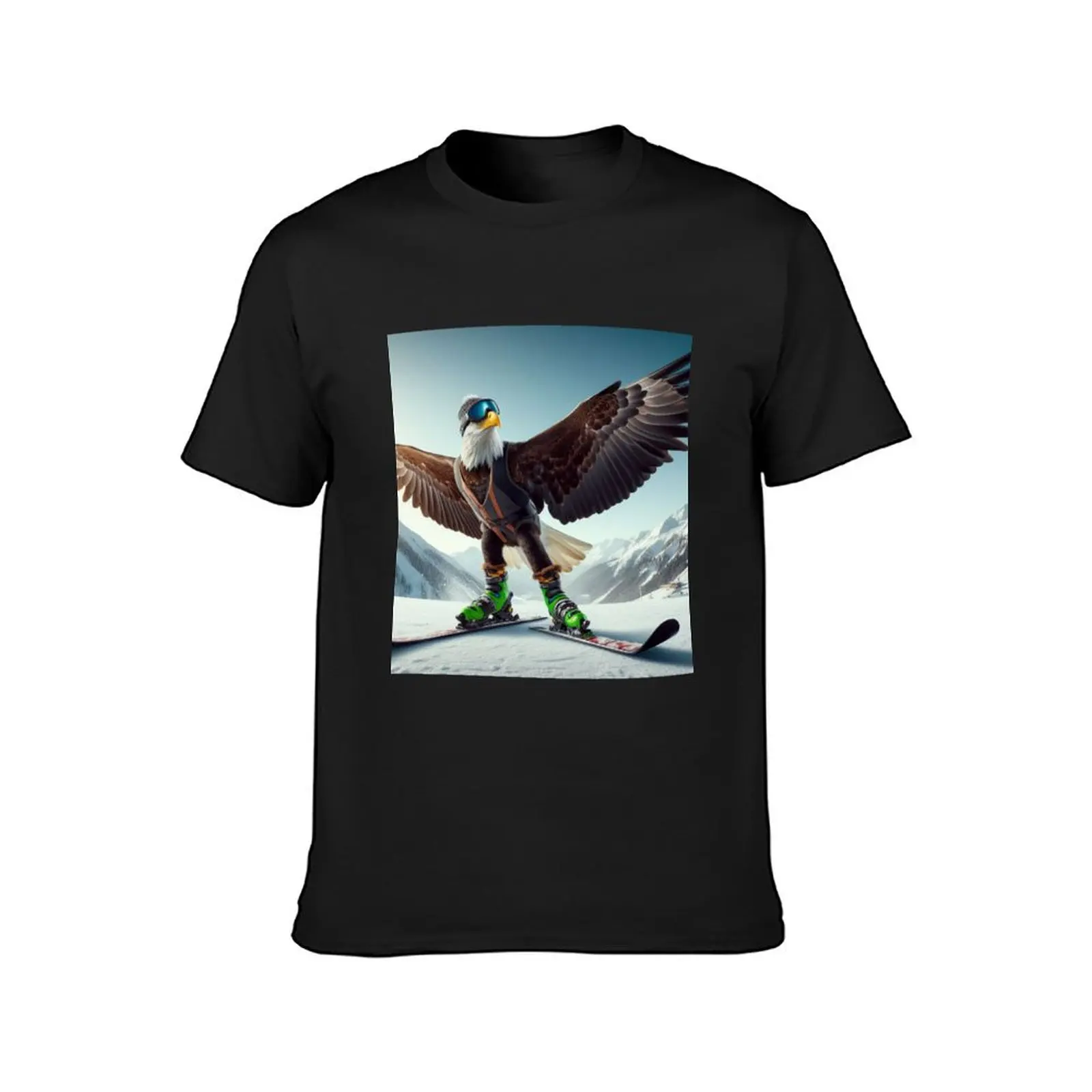 Skier T-Shirt sweat vintage blacks heavyweight t shirts for men