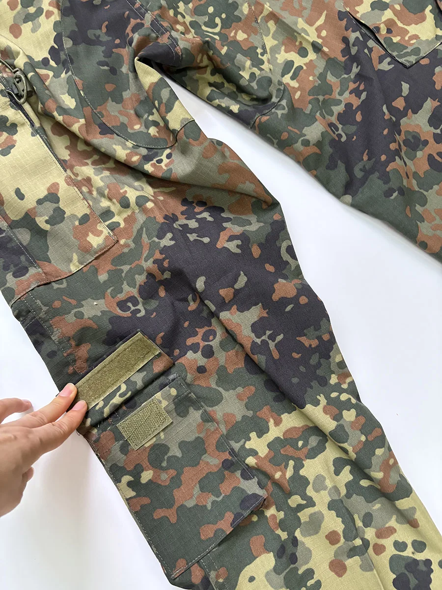 Deutschland Camouflage Dschungel Trainingsuniform ACU Feldanzug Flecktarn Dschungel Spot Set für Männer, Feldtraining Anzug Kampf ACU Set – Detail 16
