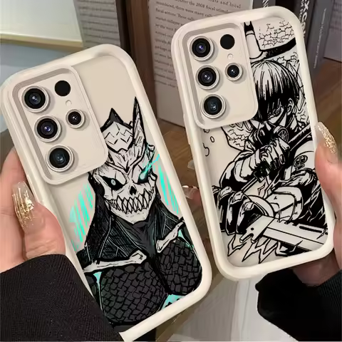 Anime Kaiju No 8 Soshiro Case For Samsung Galaxy S24 S25 S23 Ultra S22 S21 Plus FE A36 A56 A26 A16 A06 A15 A25 A35 A55 5G Cover