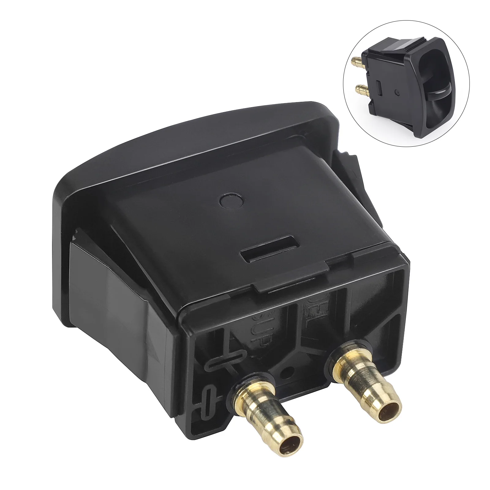 

Black 3-Position Electric Cab Seat Pneumatic Valve Switch ABS Paddle Type Push to Snap Tab ON-OFF-ON Air Toggle Valve Switch