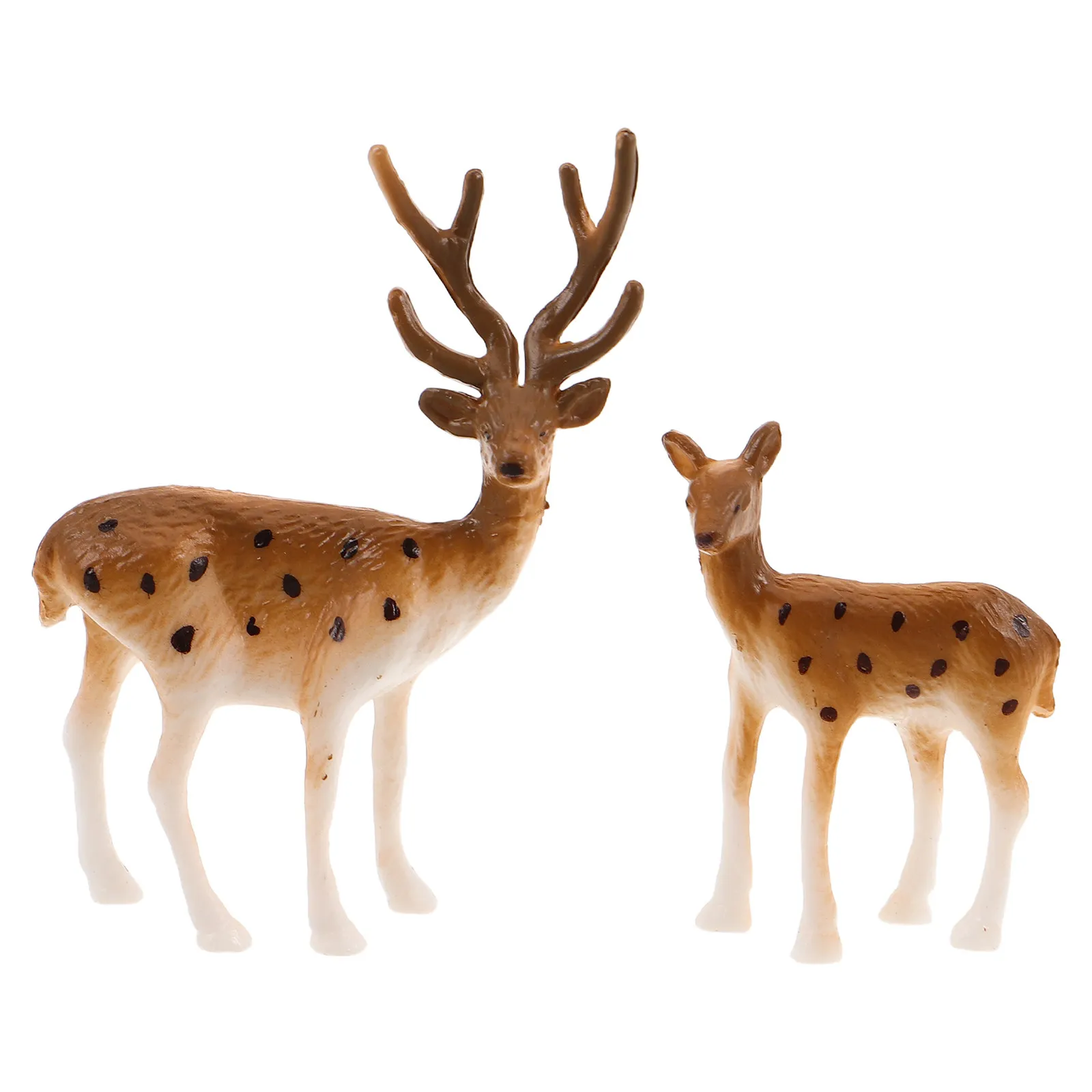 Christmas Deer Cake Toppers 20 Pack Realistic Animal Figurines for Holiday Cake and Party Decorations