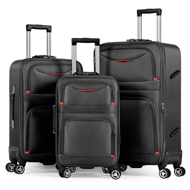 Oxford Fabric Luggage 3 Pcs Suitcase Set with TSA Lock & 360° Silent Wheels, Waterproof Expandable Travel Bag for Business Oxford Fabric 3-Piece Luggage Set with TSA Lock, 360-Degree Silent Wheels – view 1