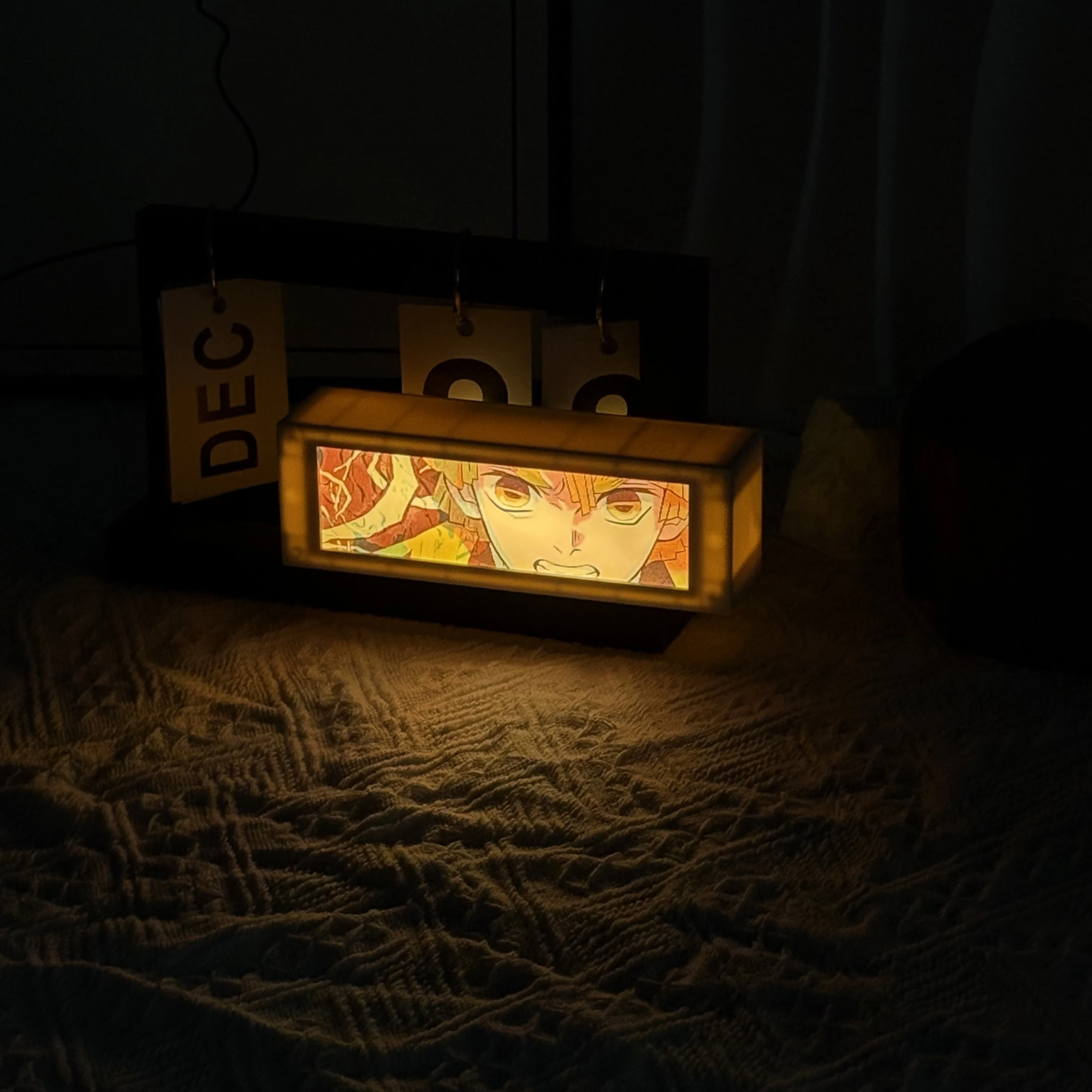 شخصيات كرتونية ضوء الحركة طاولة غرفة النوم إطار الصورة الزخرفية ضوء الليل هدايا عيد الميلاد للأطفال الهالوين #3