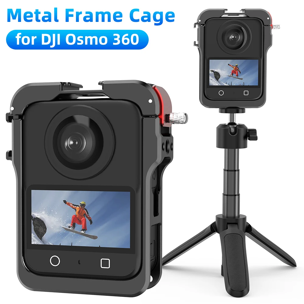 

Aluminum Frame Cage for DJI Osmo 360 Metal Protective Durable Case with Cold Shoe Mount Camera Frame Case Accessories